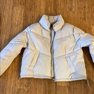 H&M cream puffer boxy